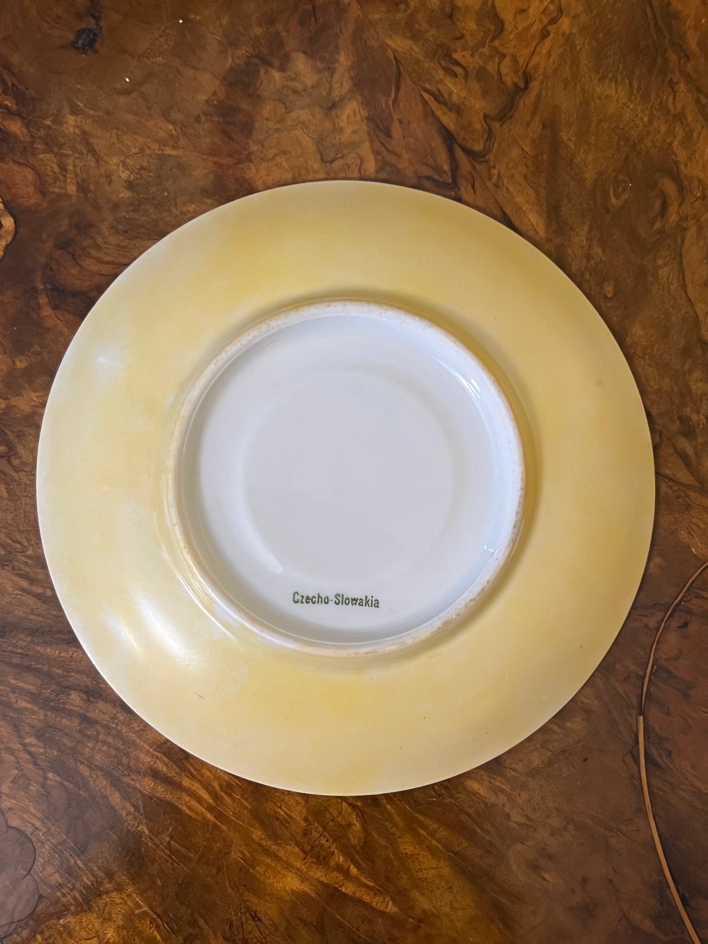 Yellow Floral Saucer Plate