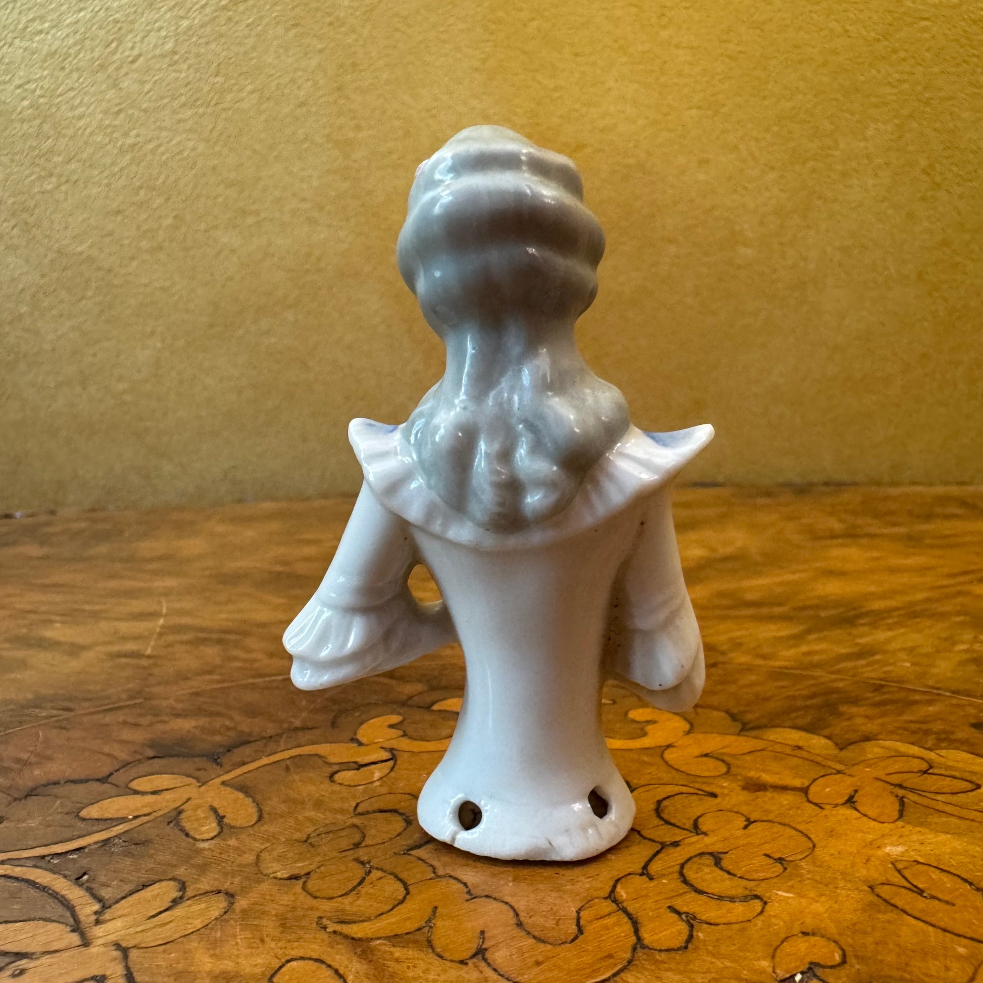 1920s Porcelain Half Doll Pin Cushion 