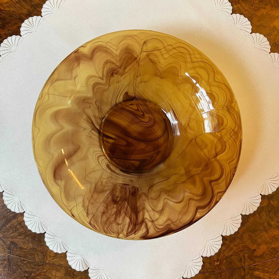 Vintage 1930s Art Glass Bowl