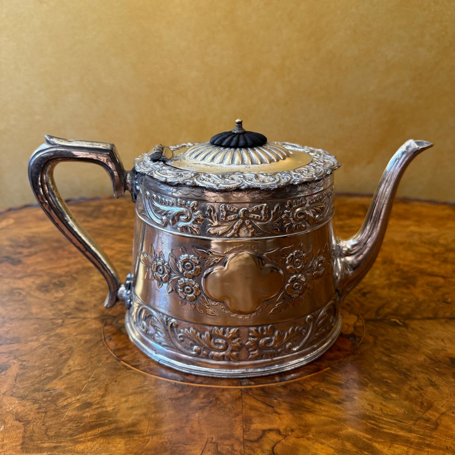 19th Century Silver Plated Tea Pot 