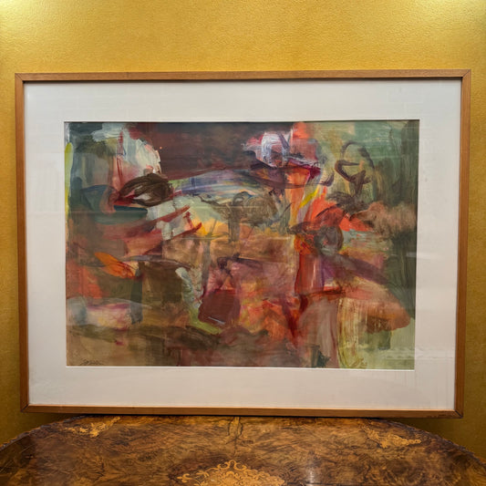 Acrylic Artwork Falling Into Time by Elizabeth McWilliam 