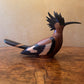 African Hoopoe Feathers Wooden Bird Figurine Limited Edition 