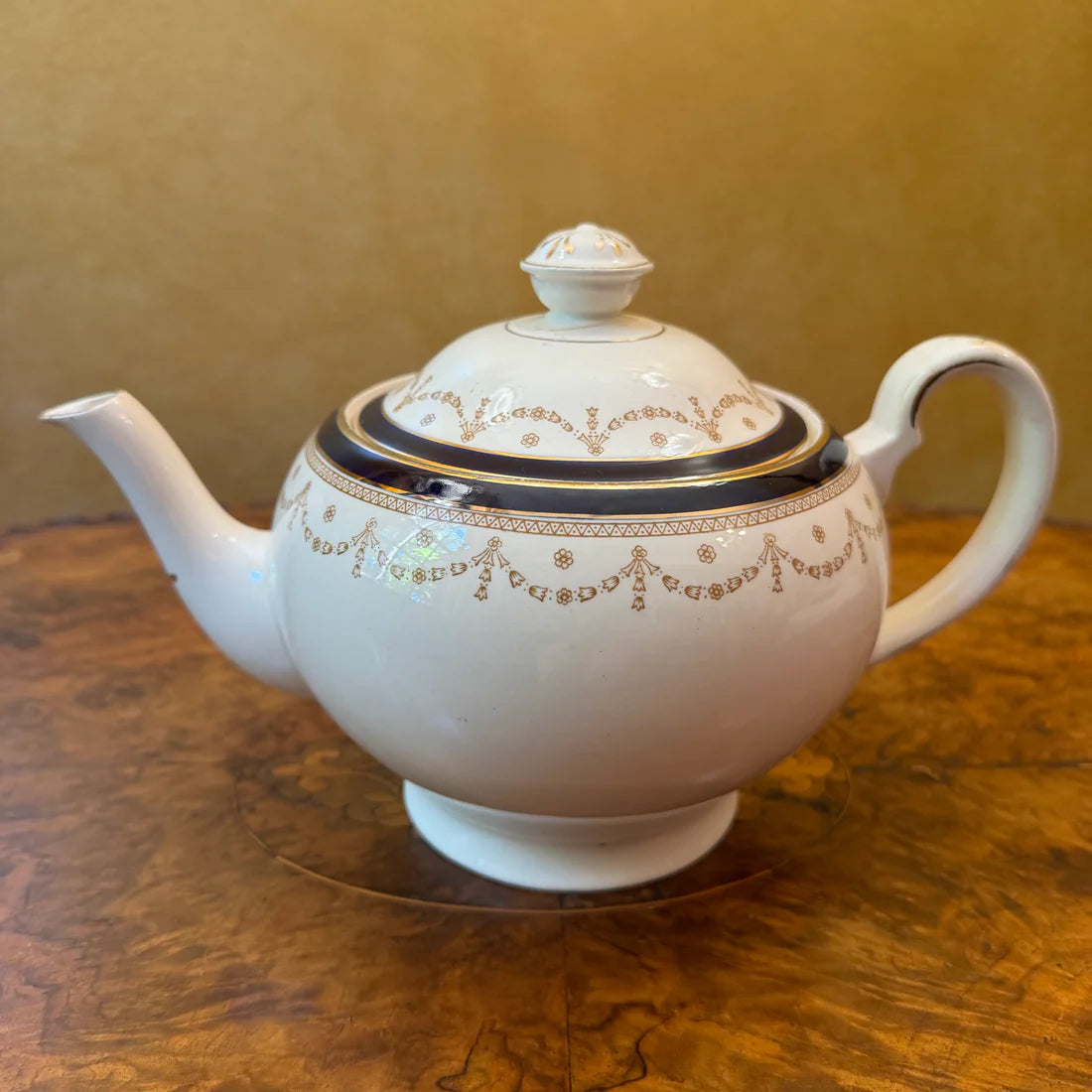 Vintage Alfred Meakin Bleu De Roi Teapot