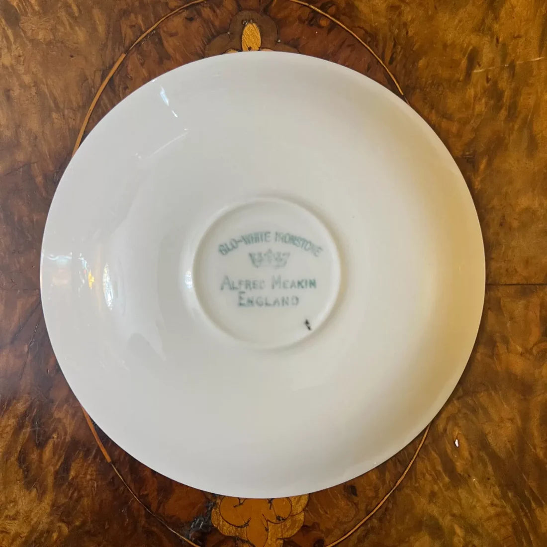 Alfred Meakin Glo White Ironstone Tea Cup Trio Set