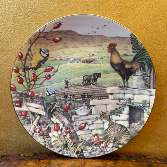 All Creations Great & Small Hill Farm Winter By Peter Barrett Collectors Plate 