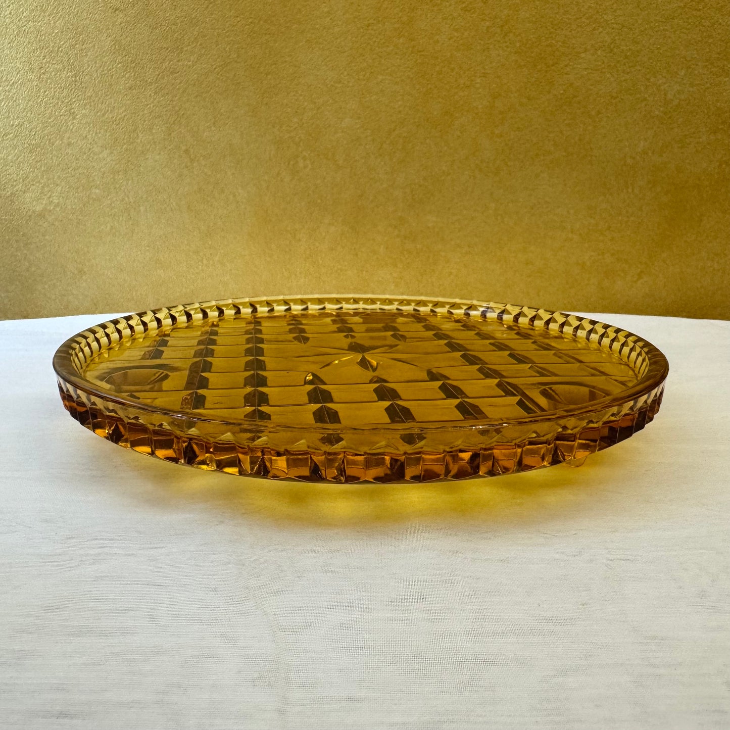 Amber Glass Plate 