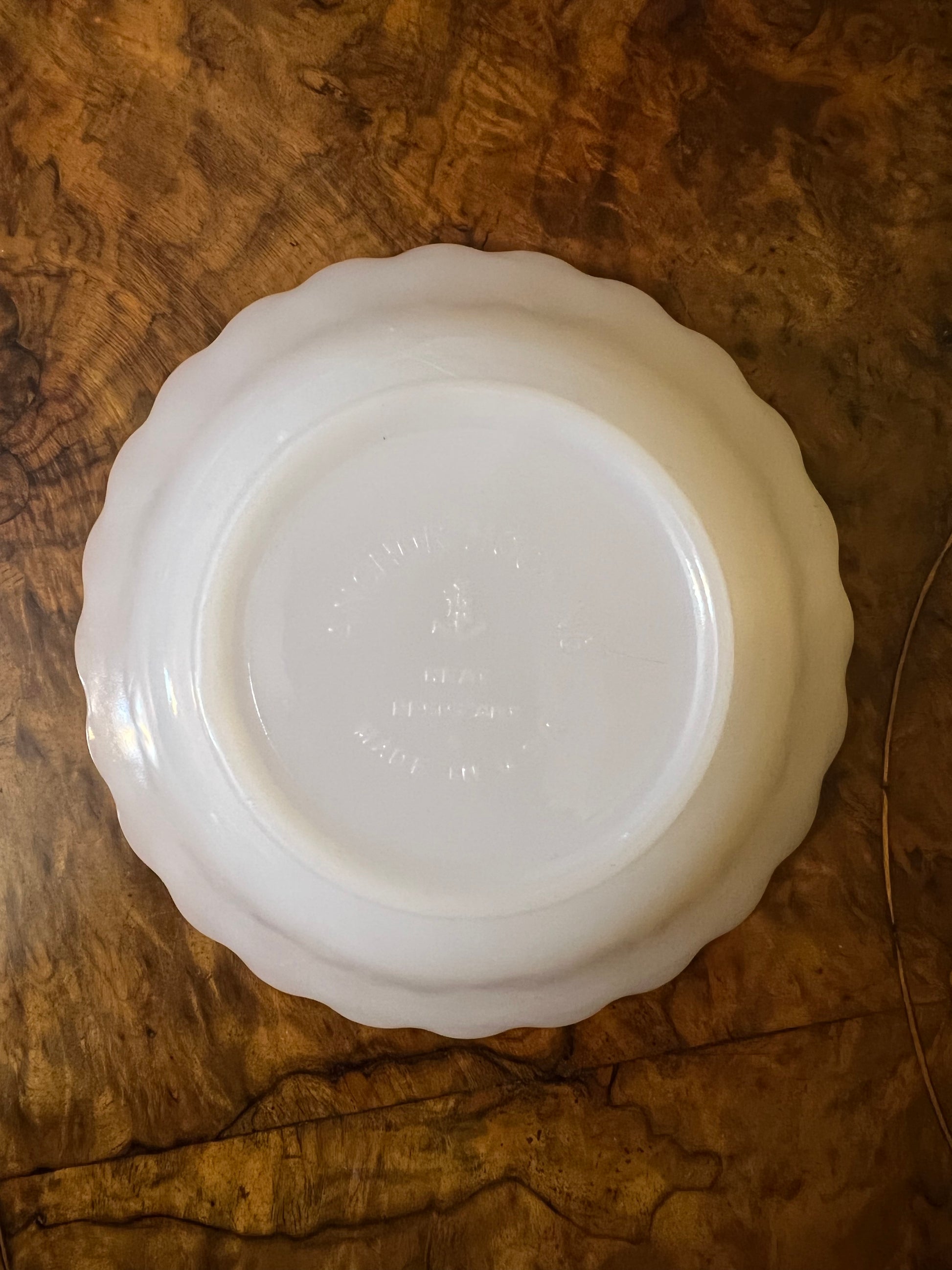 Anchor Hocking Milk Glass Shell Bowl