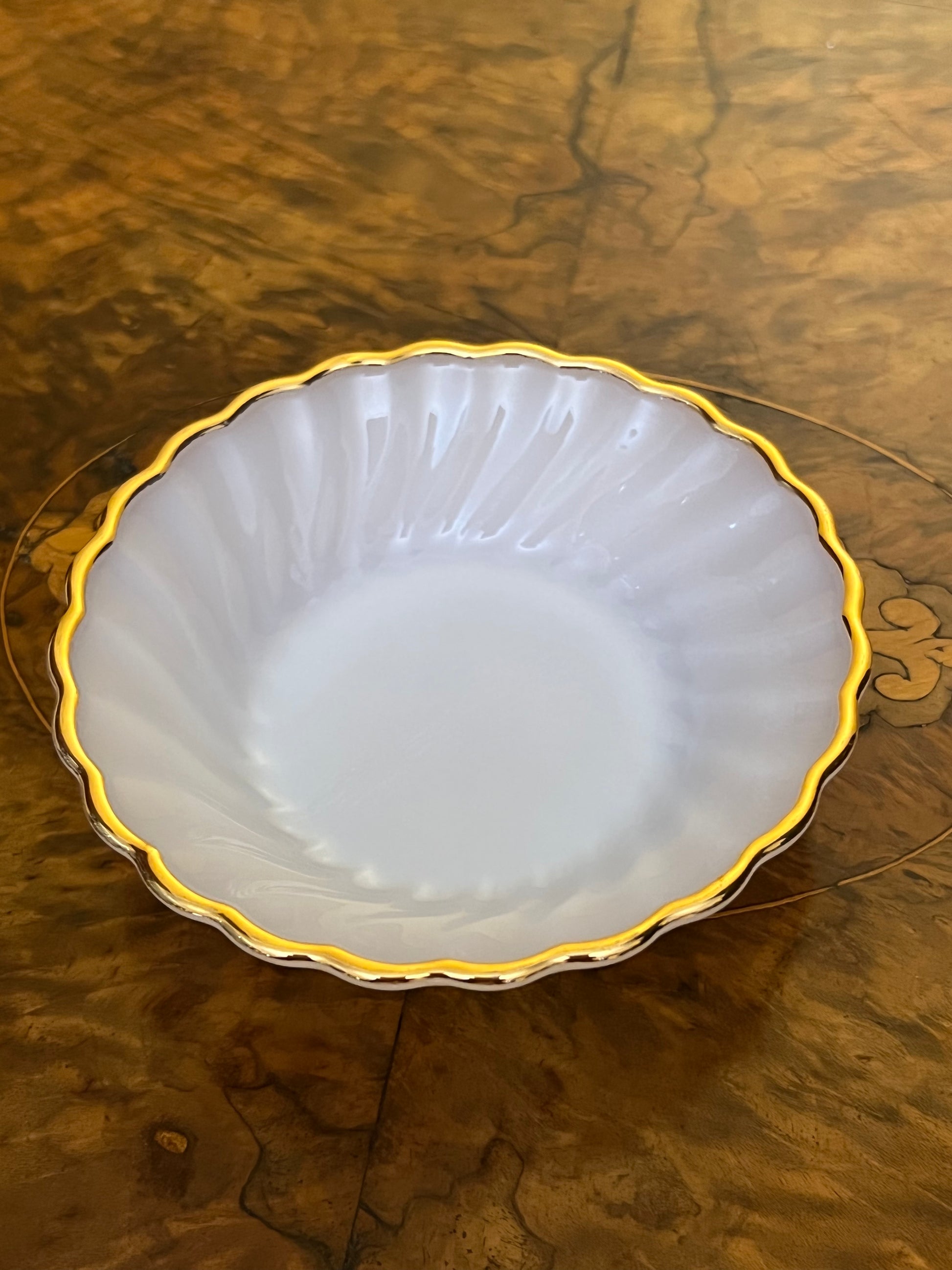 Anchor Hocking Milk Glass Shell Bowls 