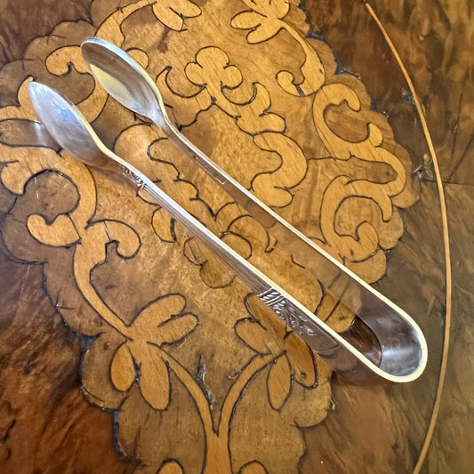 Ancora English Silver Plated Sugar Tongs