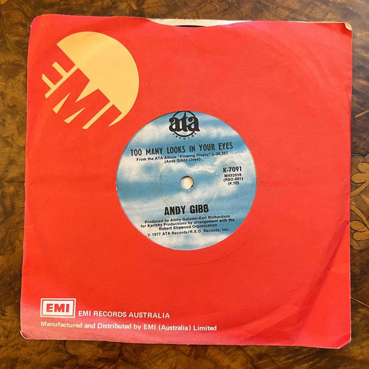 Andy Gibb Shadow Dancing/ Too Many Looks In Your Eyes Vinyl Record