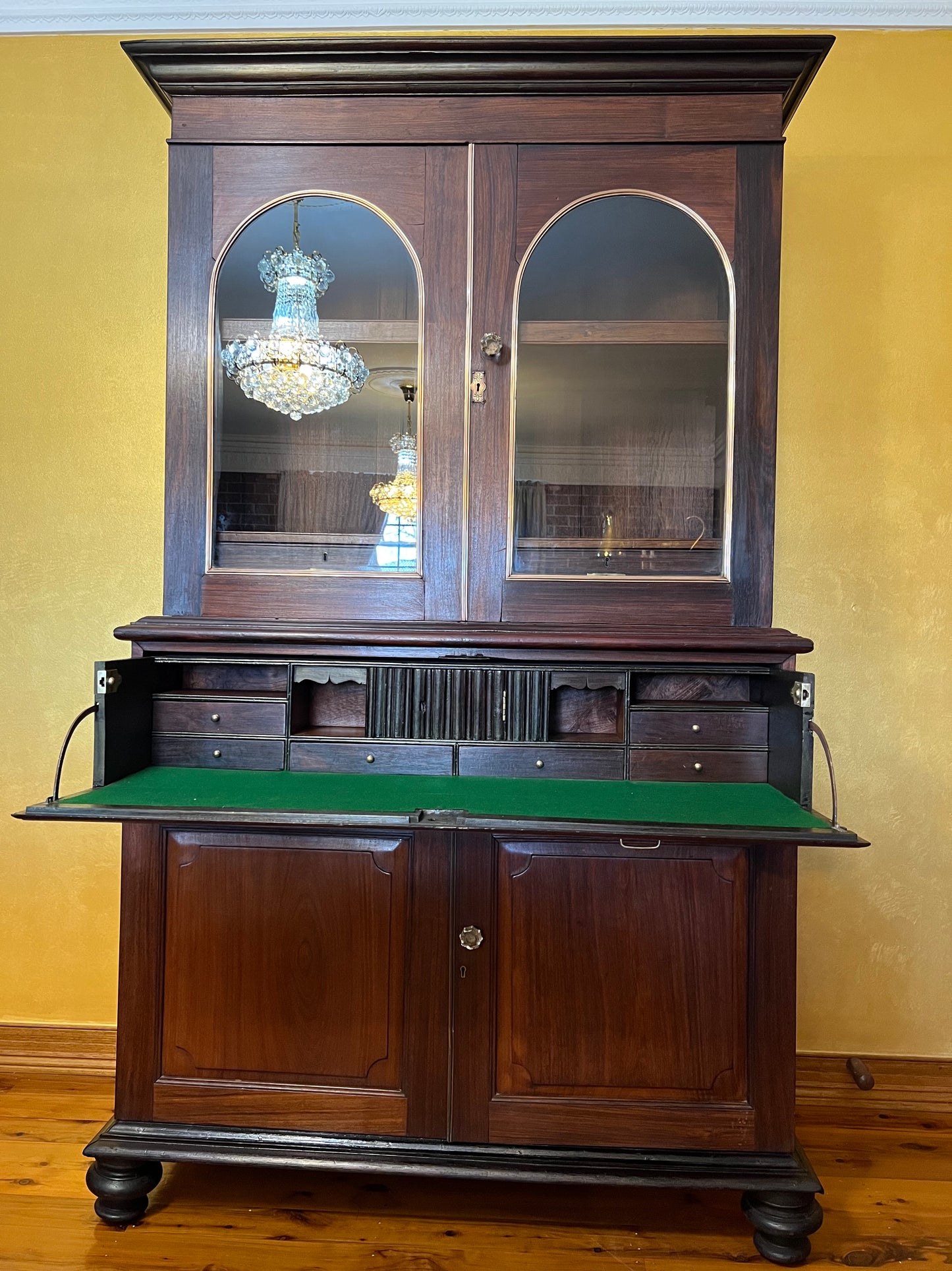 Anglo Indian rosewood Secrétaire Bookcase