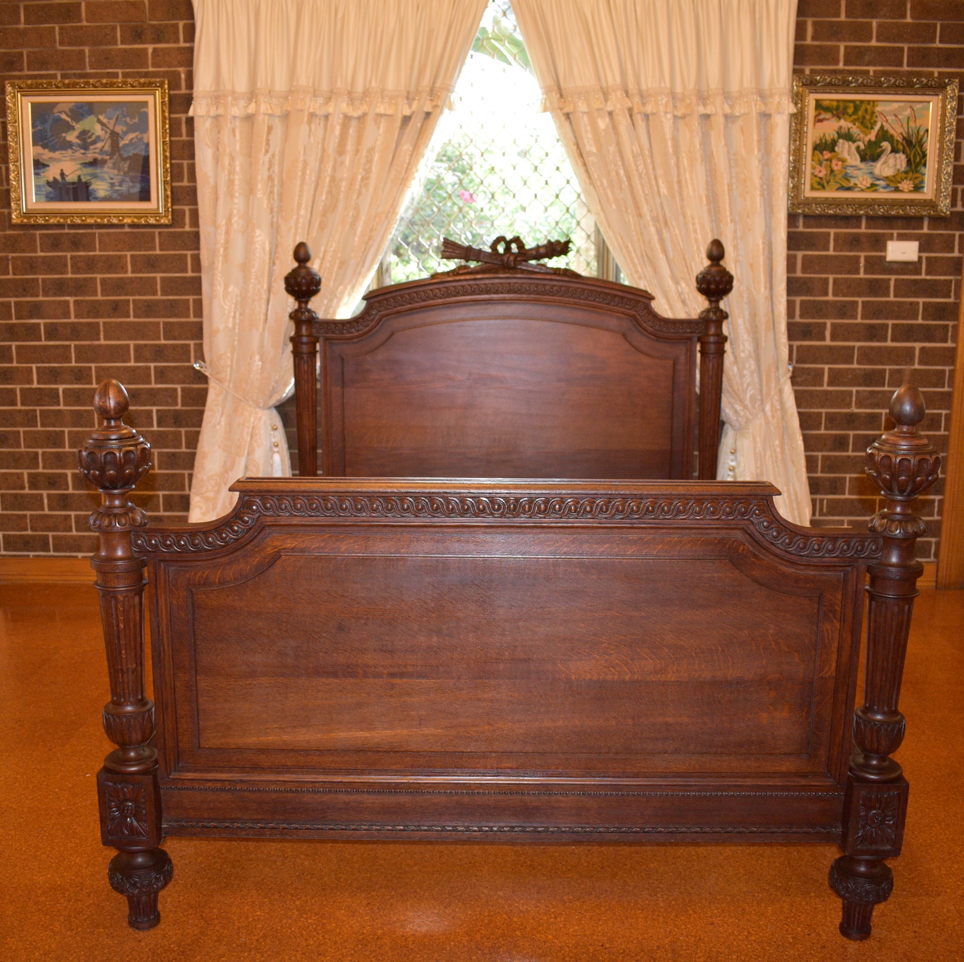 AntiqueFrenchOakDoubleBed