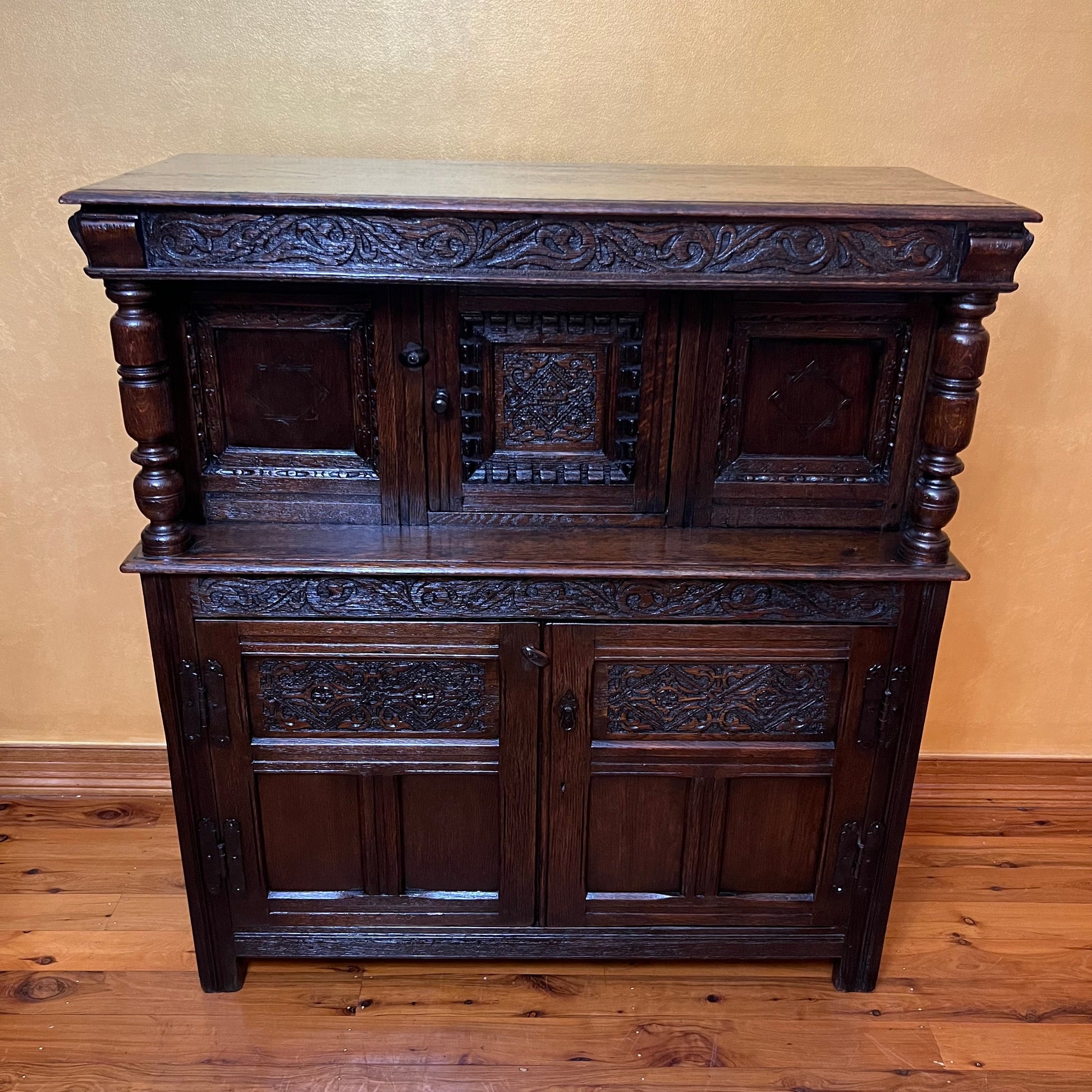 Antique 17th Century English Oak Cabinet