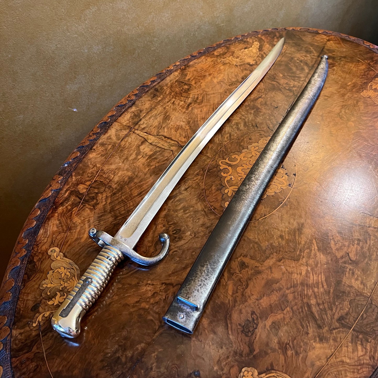 Antique 1868 French Chassepot Saber Bayonet