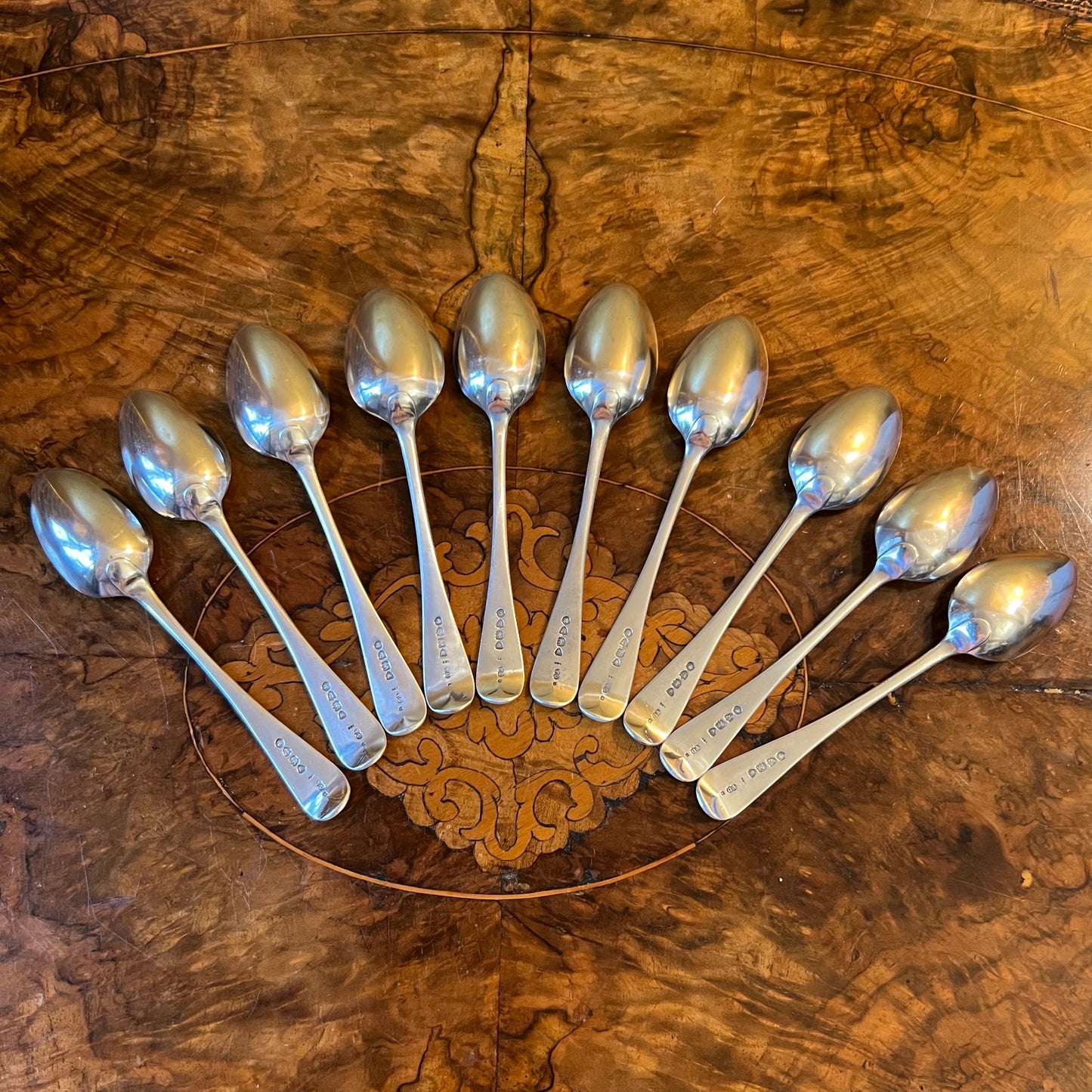 Antique 1881 Sterling Silver Spoons Set