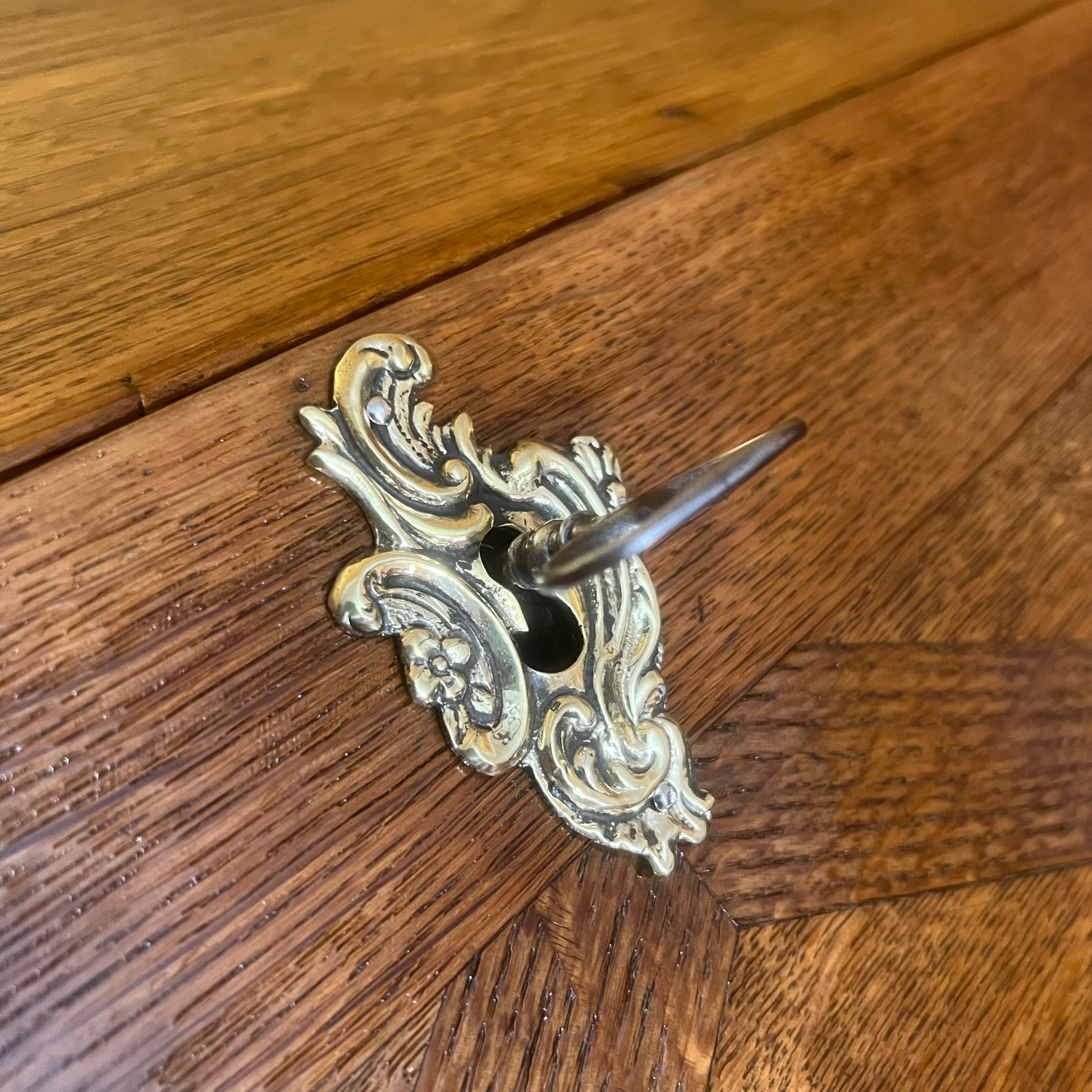 Antique 18th Century Brass Key Holes 