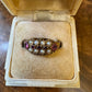Antique 1920s 9ct Gold Pearl & Tourmaline Ring  