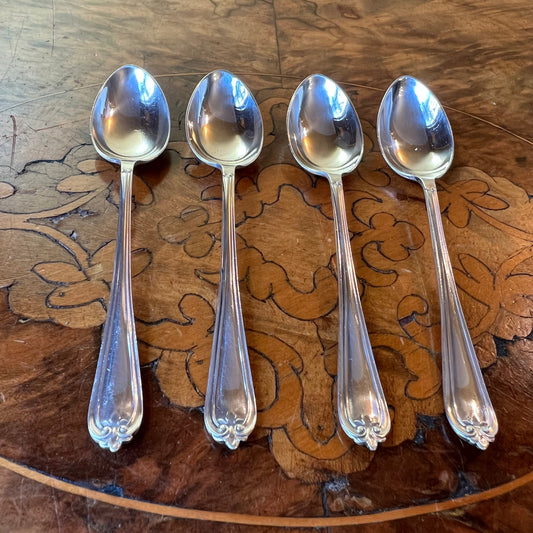 Antique 1926 Sterling Silver James Dixon Spoons Set Of Four