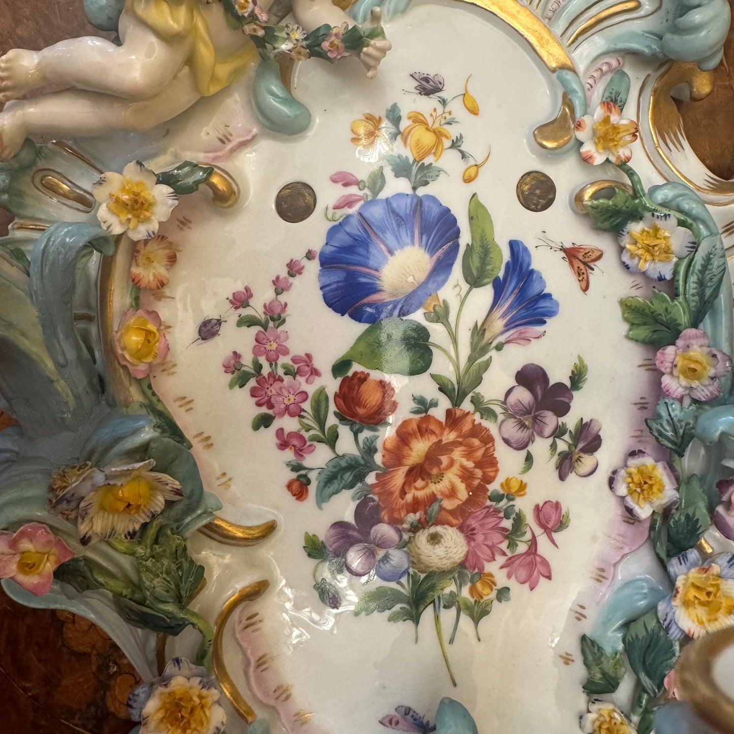 Antique 19th Century Meissen Porcelain Wall 