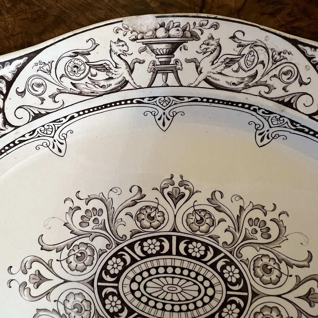 Antique 19th Century Queen Charlotte Wedgwood Oval Platter