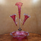 Antique 19th Century Victorian Cranberry Glass Epergne
