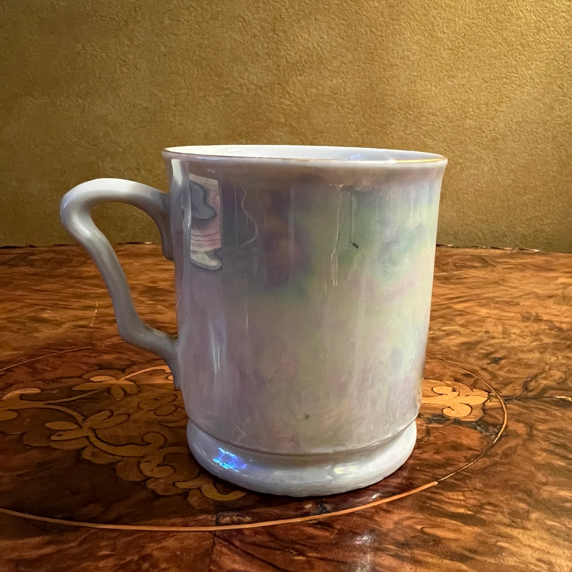 Antique Austrian Green Lustureware Mug