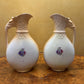 Antique Austrian Hand-Painted Elephant Handle Jugs 