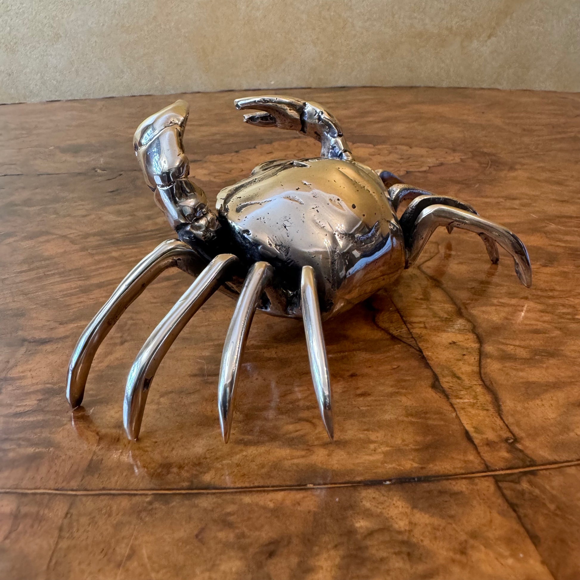 Antique Brass Crab Ornament 