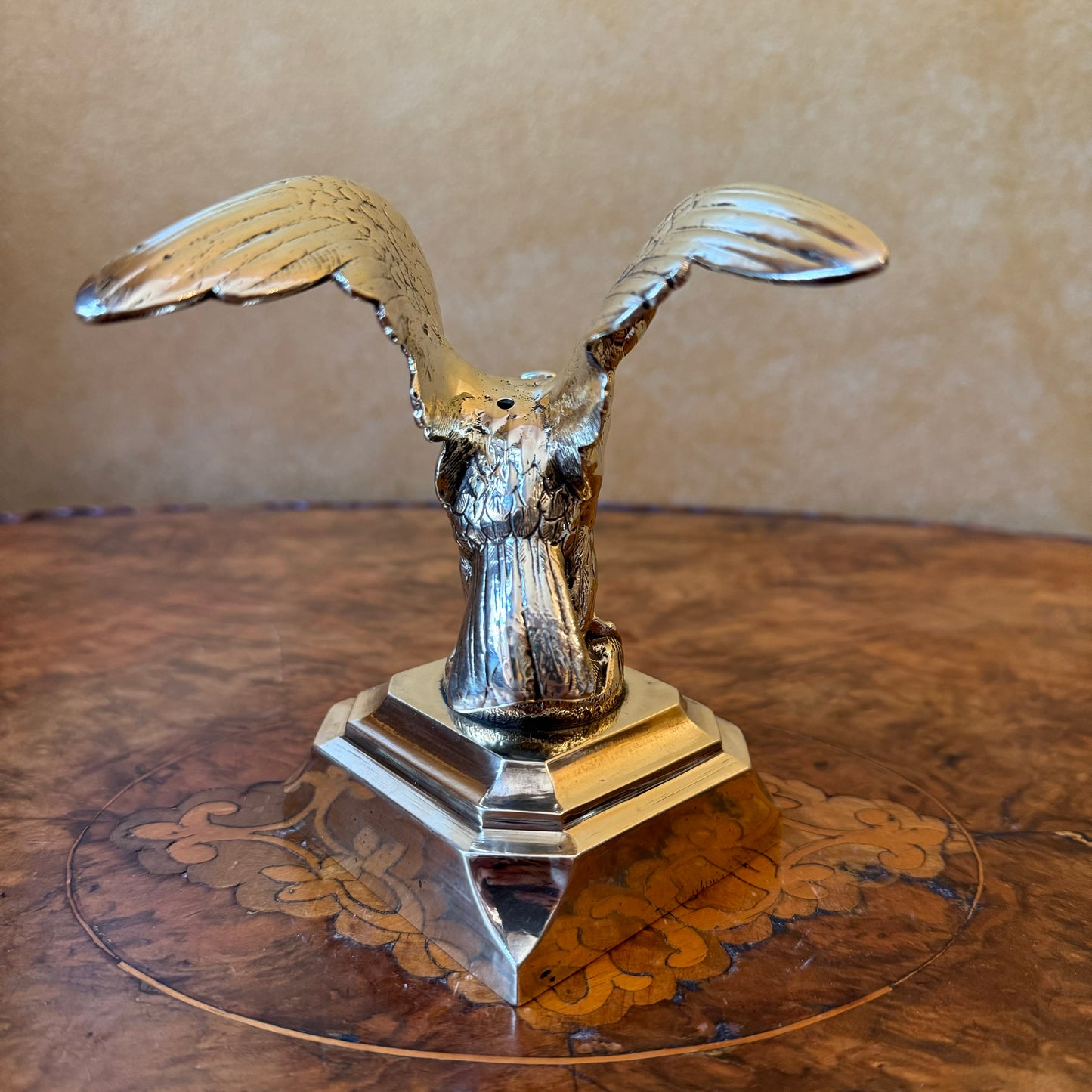 Antique Brass Eagle Statue 