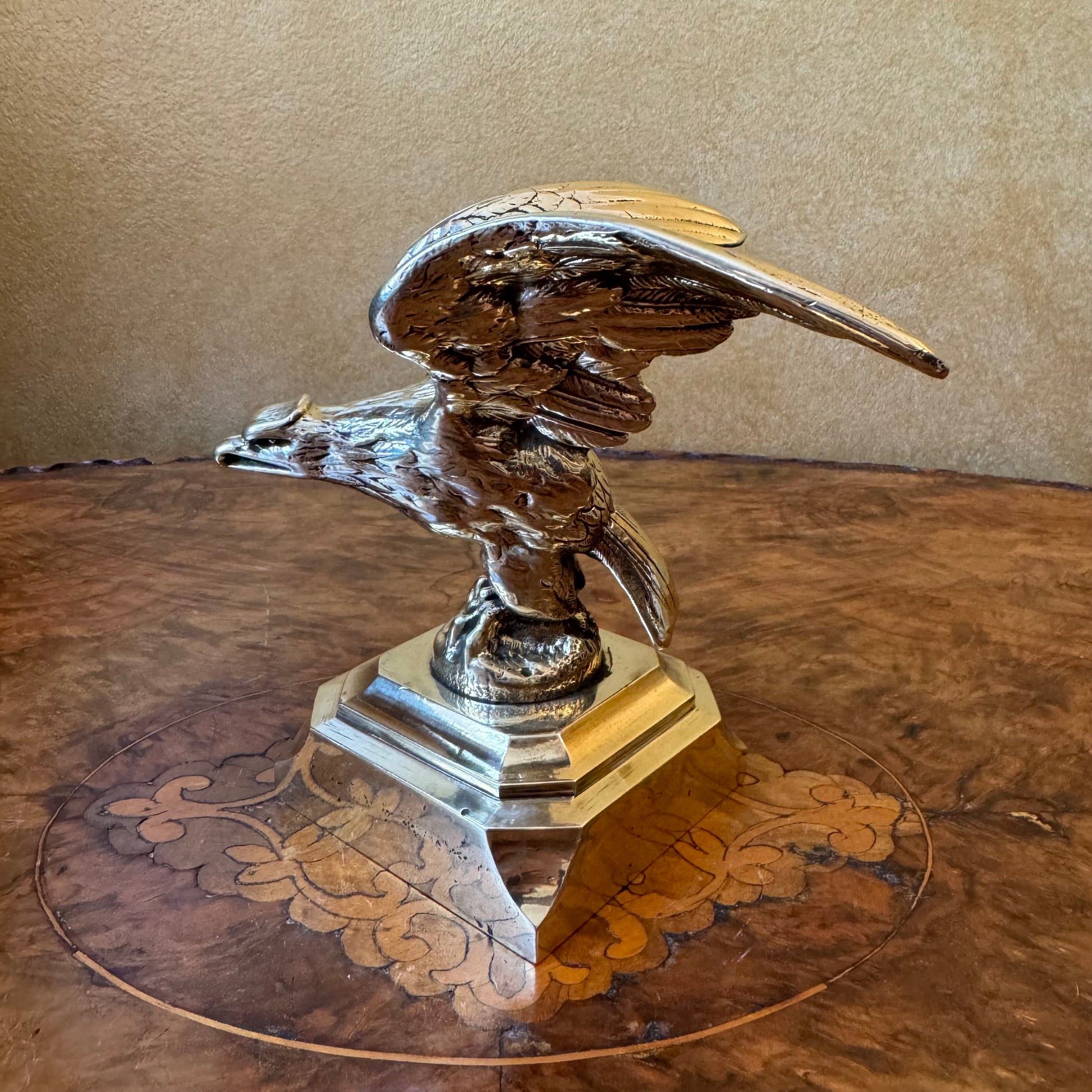 Antique Brass Eagle Statue Ornament 