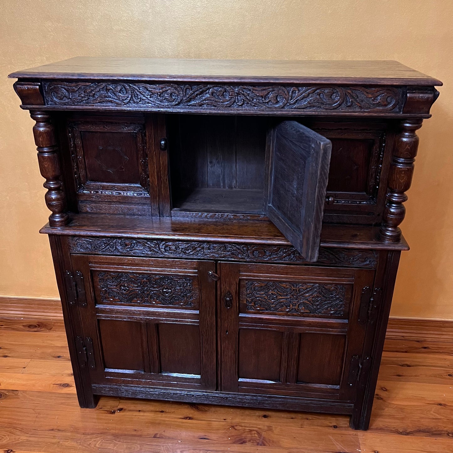 Antique English Oak Cabinet