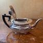 Antique English Silver Plated Three Piece Tea Pot Milk & Sugar Set