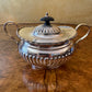 Antique English Silver Plated Three Piece Tea Pot Milk & Sugar Set