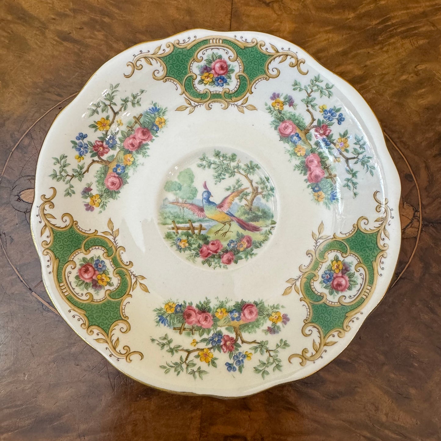 Antique Foley Broadway Bird Of Paradise Saucer 