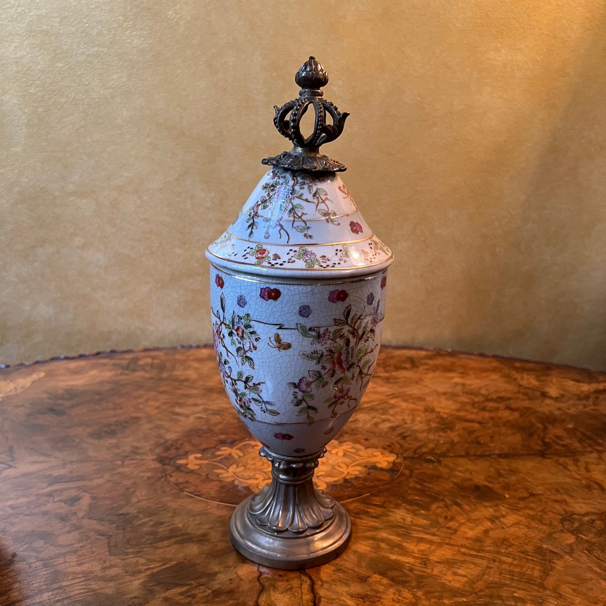 Antique French Porcelain Ormolu Vase