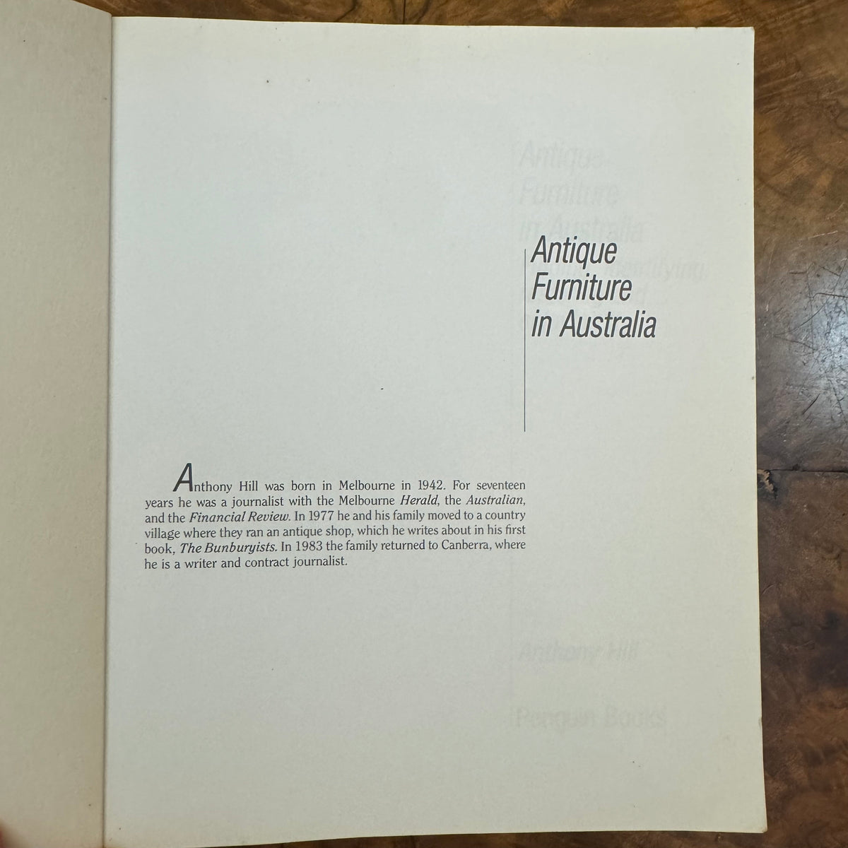 Antique Furniture in Australia by Anthony Hill 