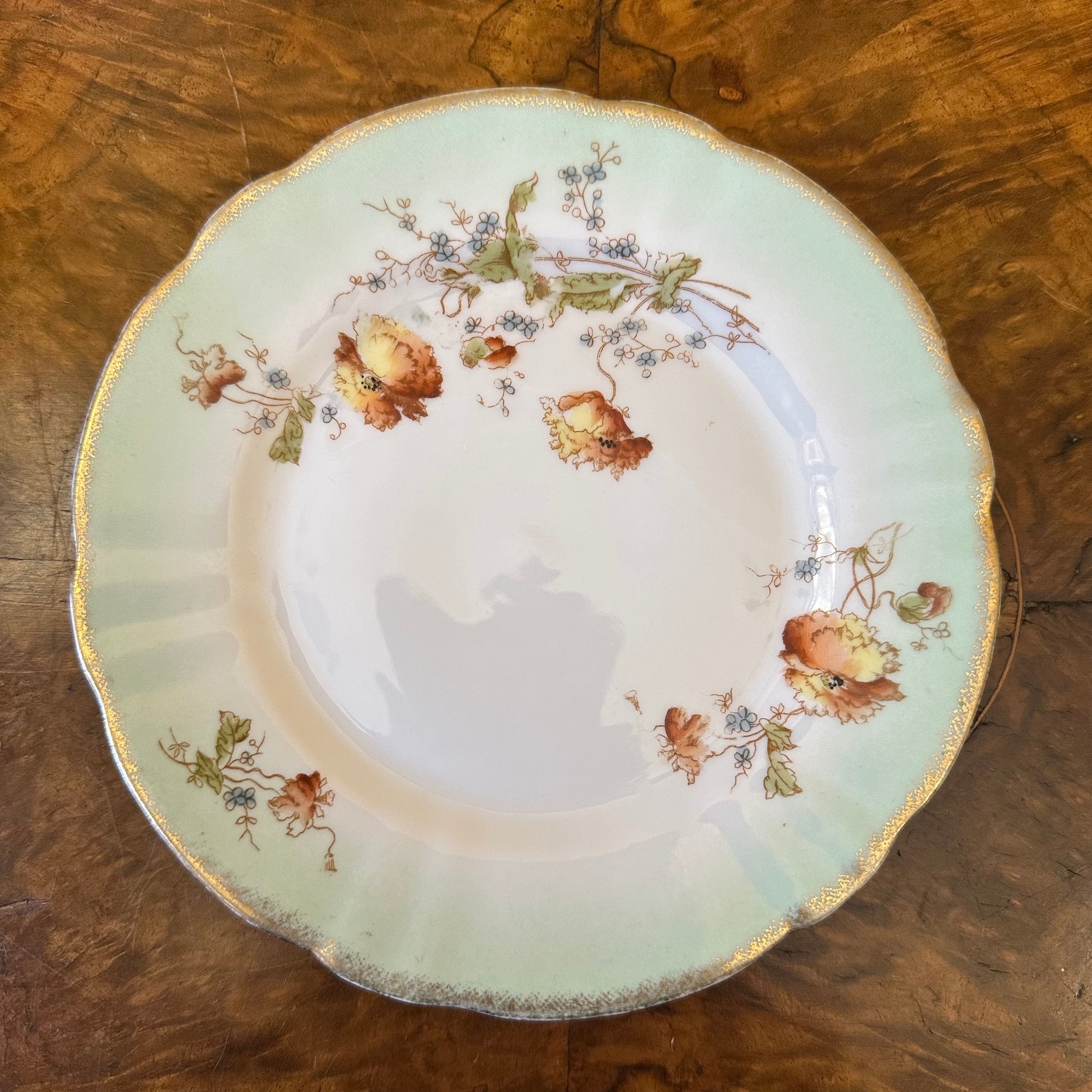Antique German Green Side Plate
