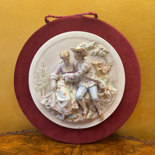 Antique German Porcelain Figured Plaques