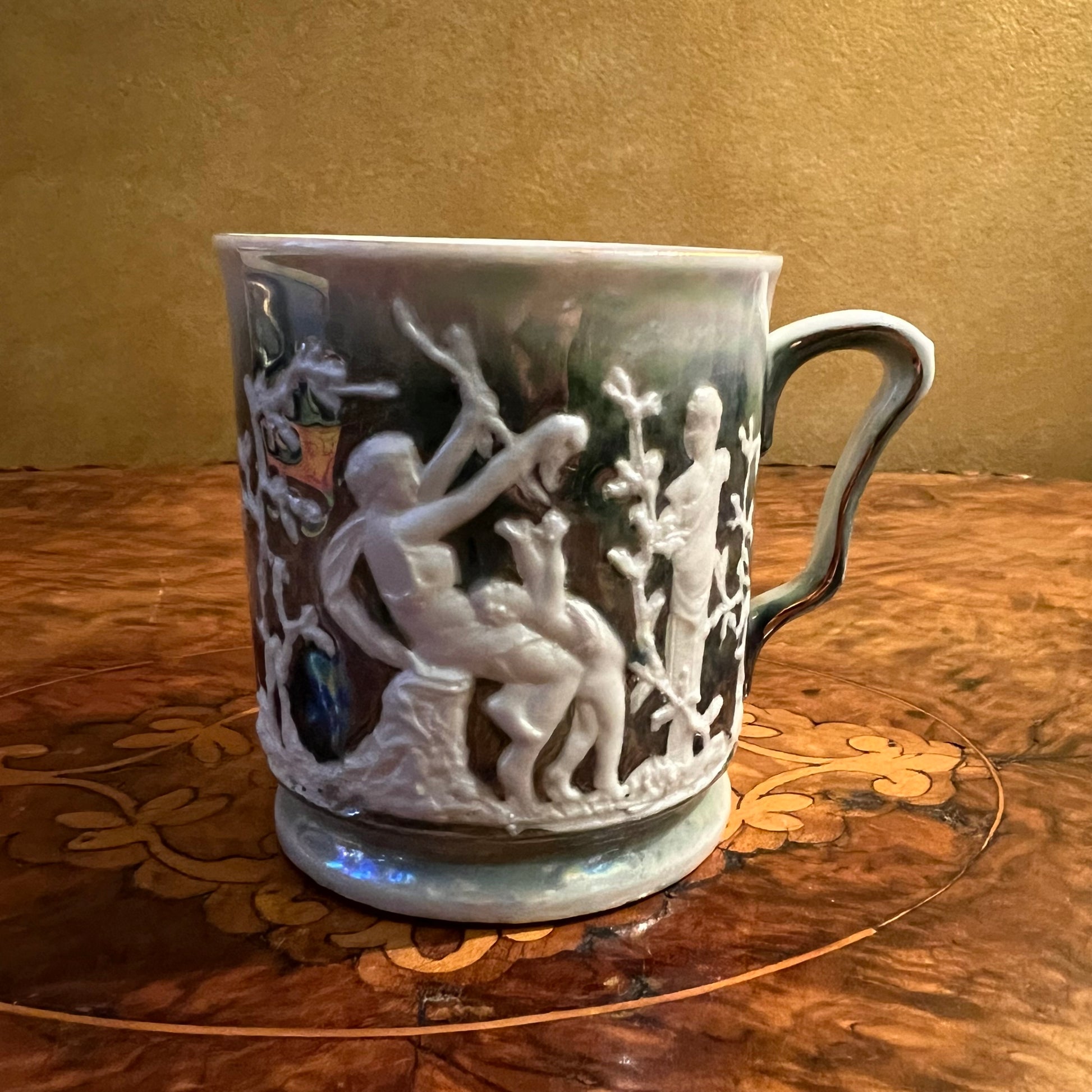 Antique Green Lustureware Mug