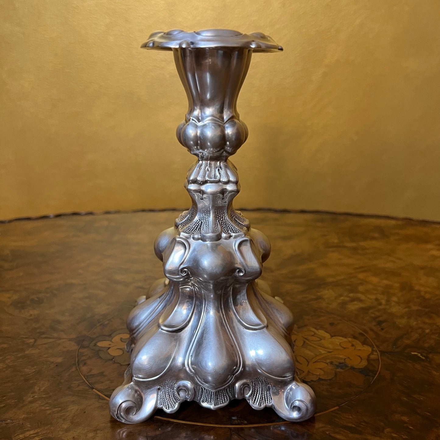 Antique Hans Jensen & Co Silver Candlestick 