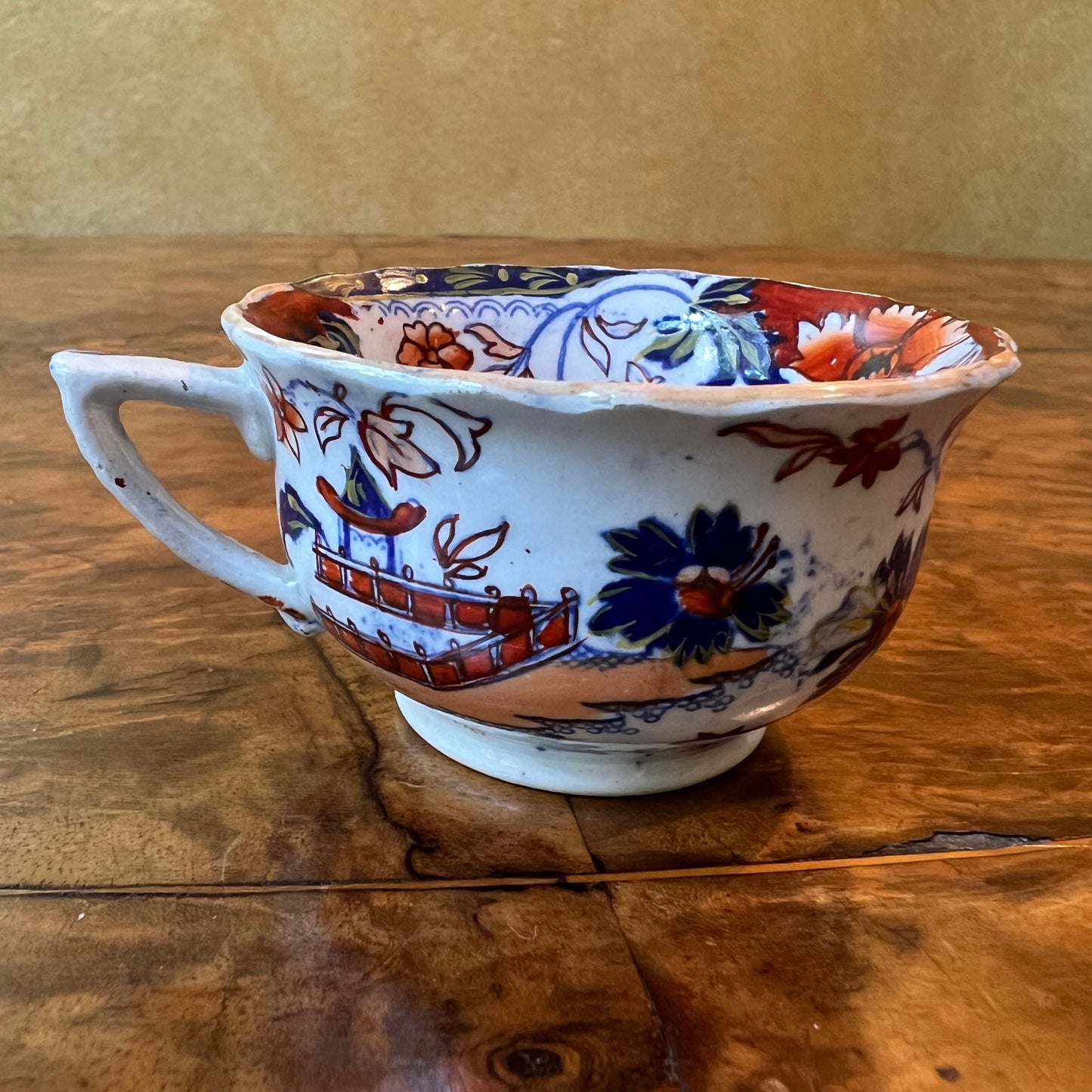 Antique Ironstone Amherst Coffee Cup & Saucer Pair 