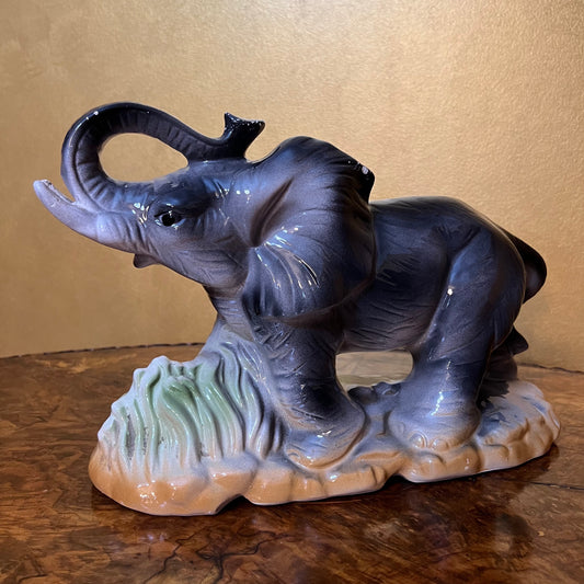Antique Large Elephant Porcelain Ornament