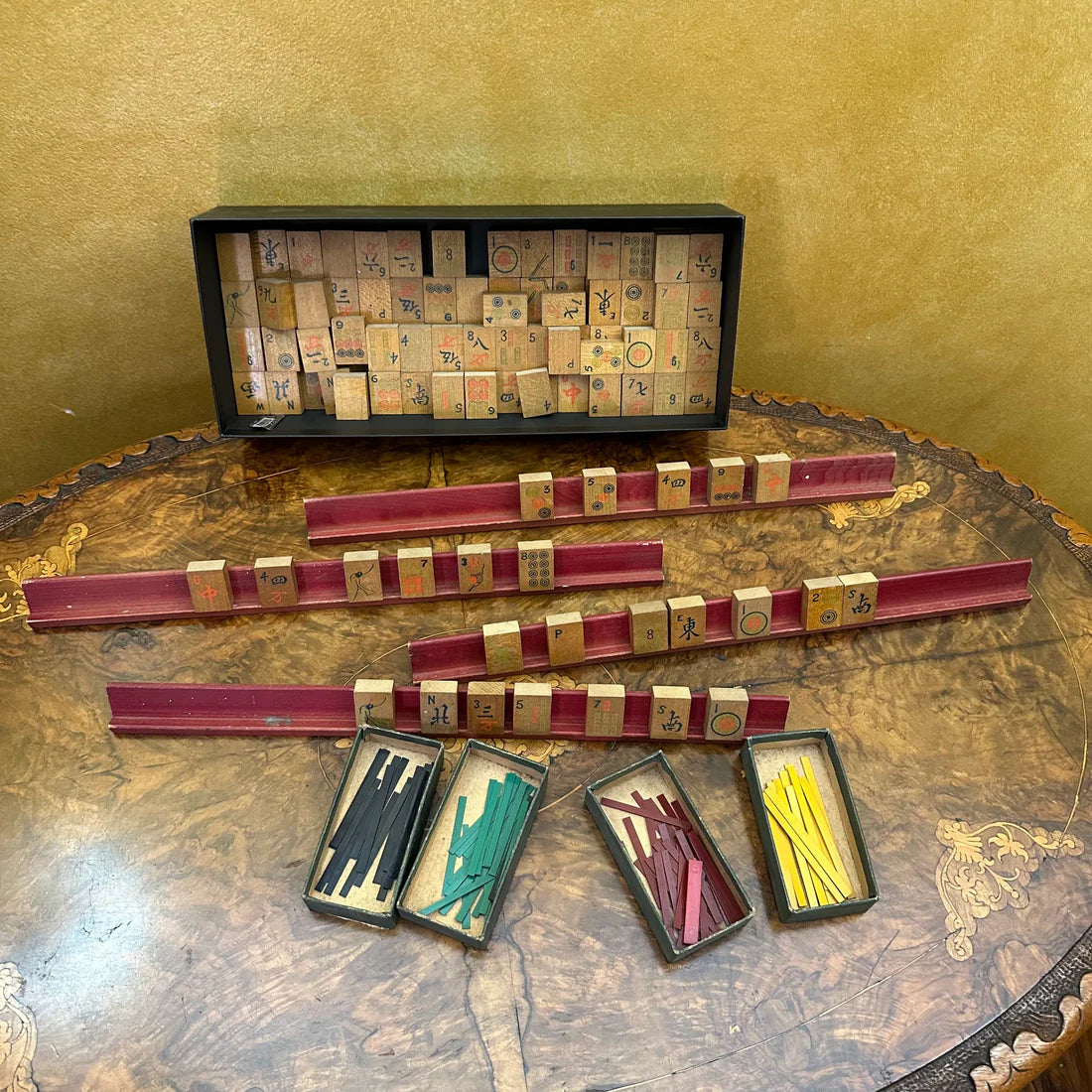 Antique Mahjong Set