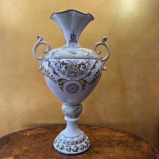 Antique Manufactures Richelieu Large Hand-Painted Vase 