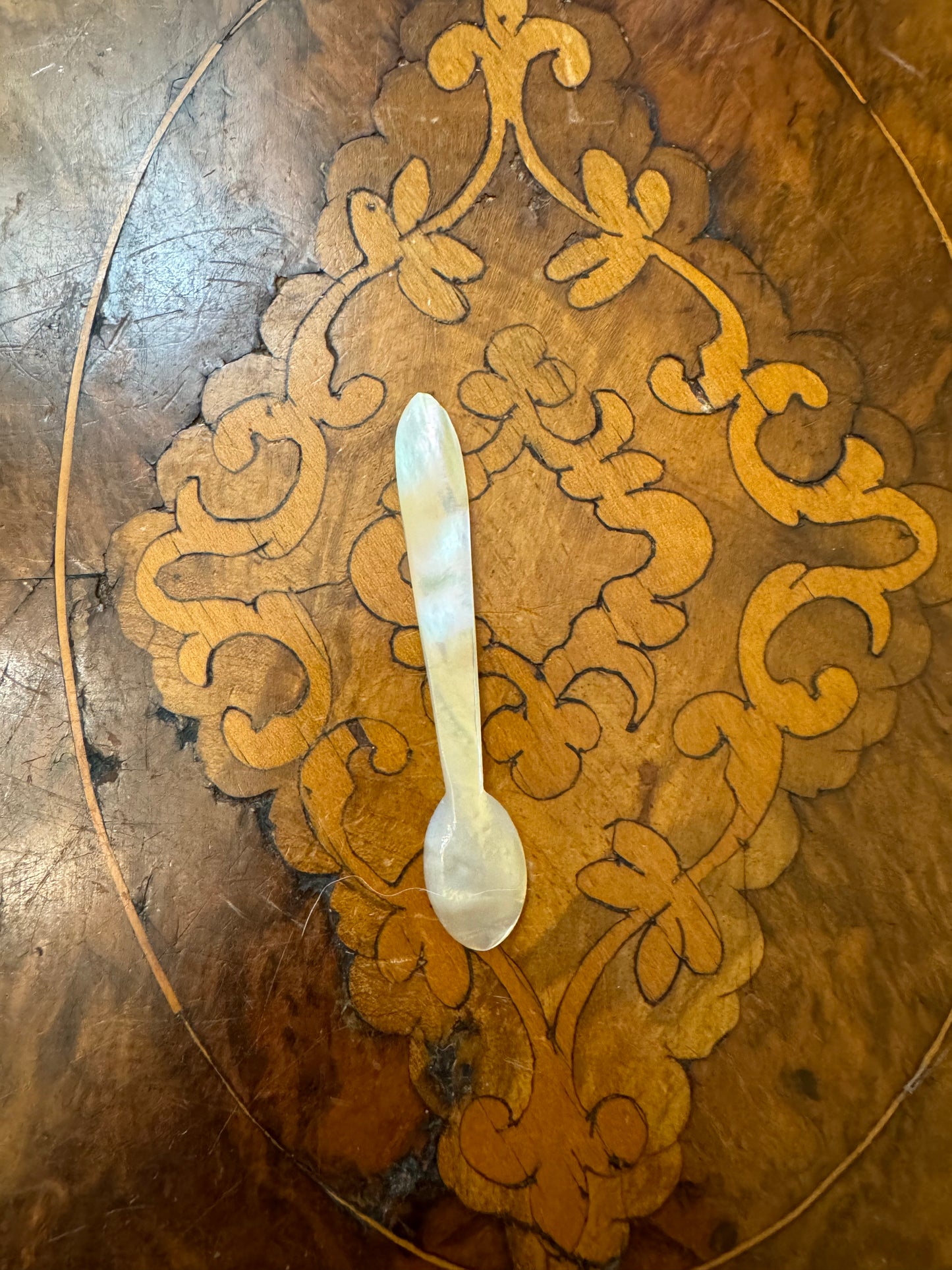 Antique Mother Of Pearl Spoon