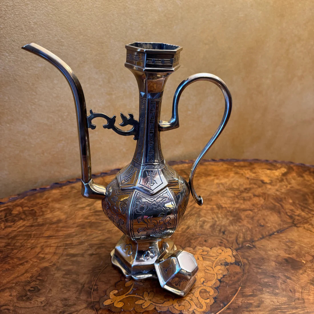 Vintage Oriental Brass Pot