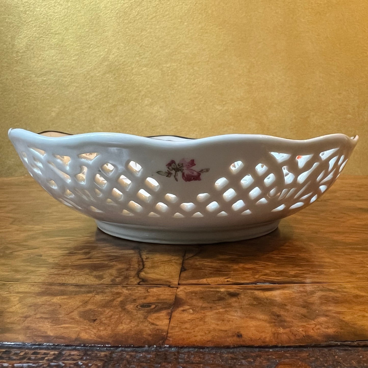 Antique Schumann 1920s Coquette Floral Bowl 