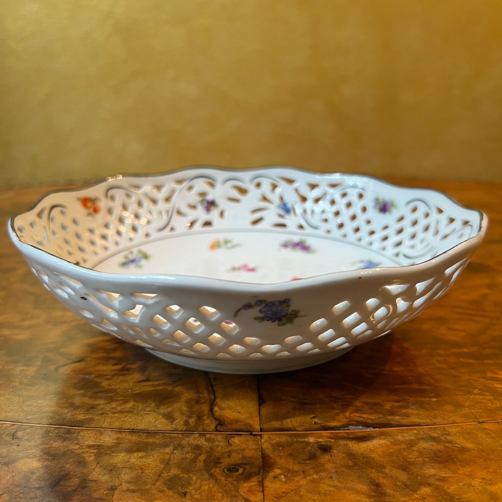 Antique Schumann Coquette Floral Bowl 