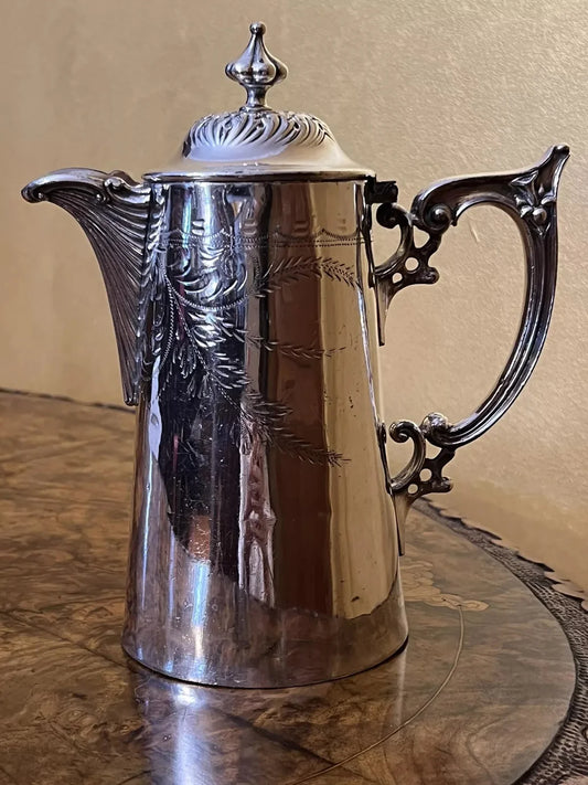 Antique English Silver Plated Coffee Pot