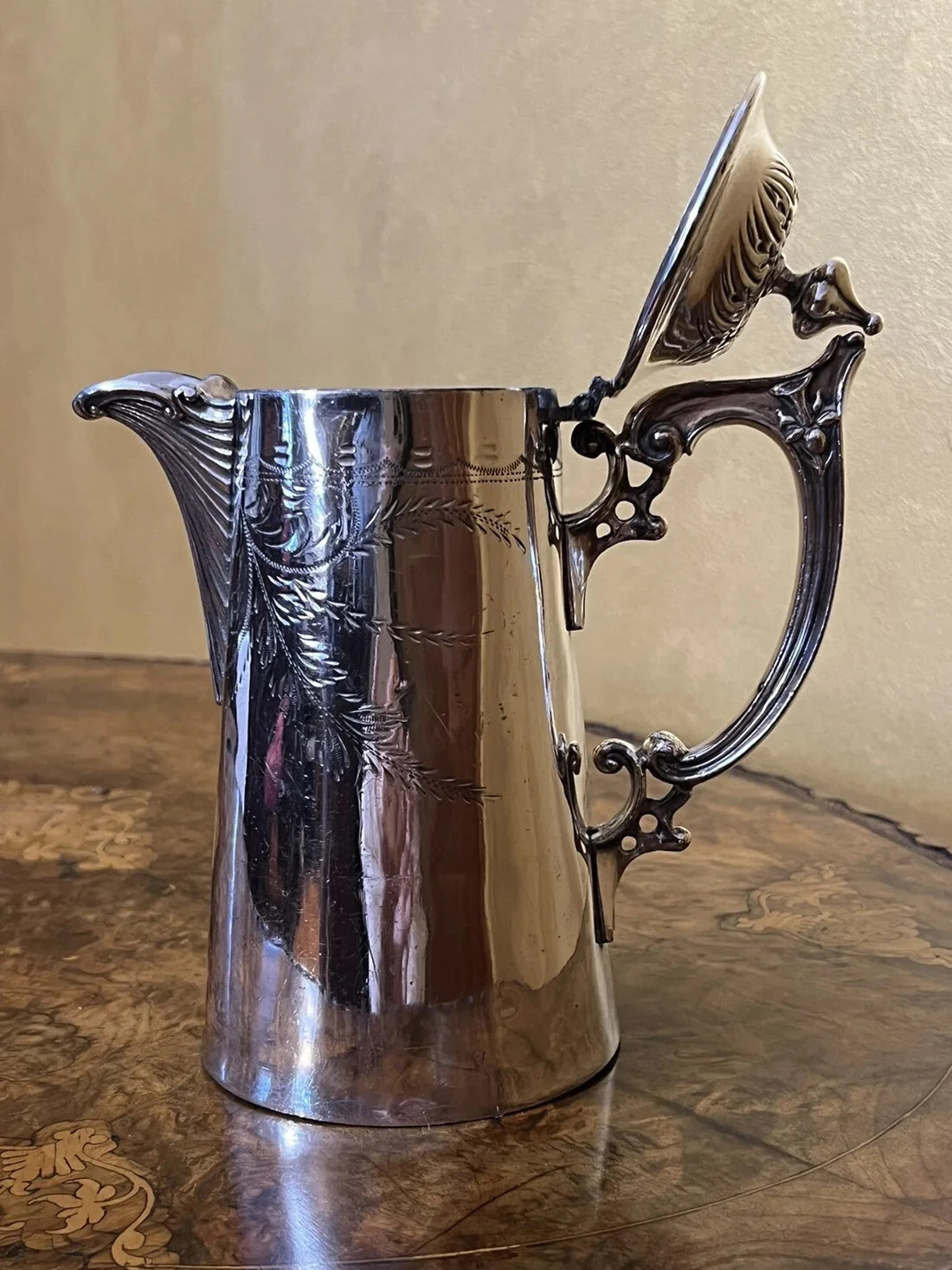 Antique English Silver Plated Coffee Pot